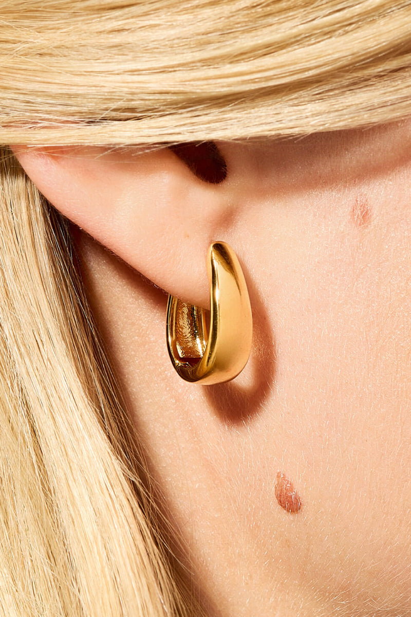 Spartina Splash Chatham Hoop Earrings Gold 18mm