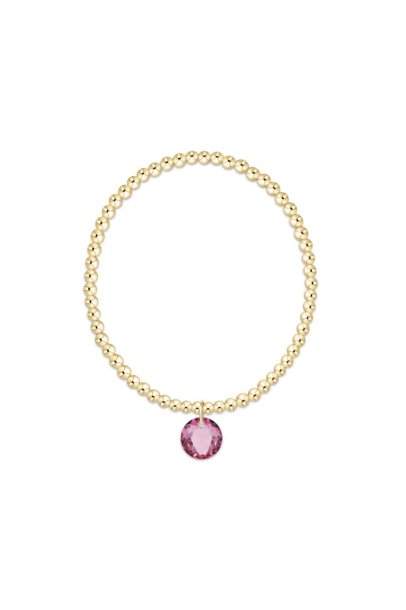enewton Classic Gold 3mm Bracelet with Reflection Charm 10