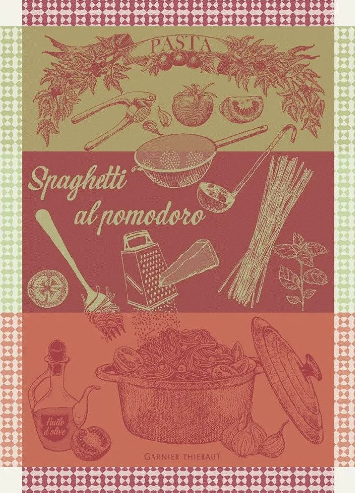 Garnier-Thiebaut Spaghetti Pomodoro Basilic Kitchen Towel