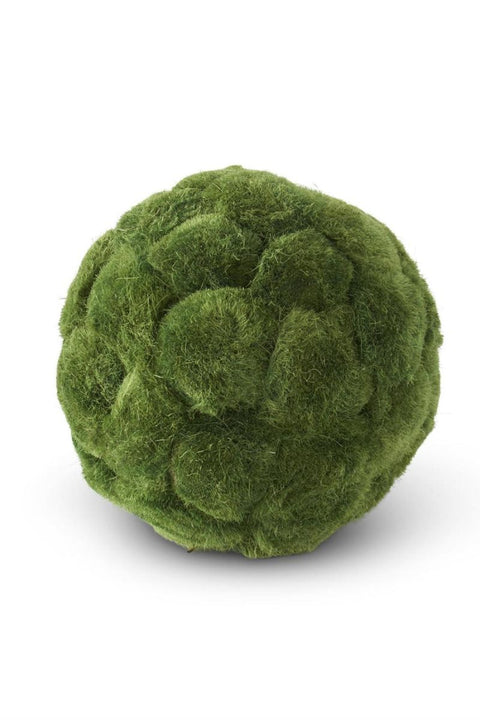 Faux Sisal Moss Ball 4.5" Green