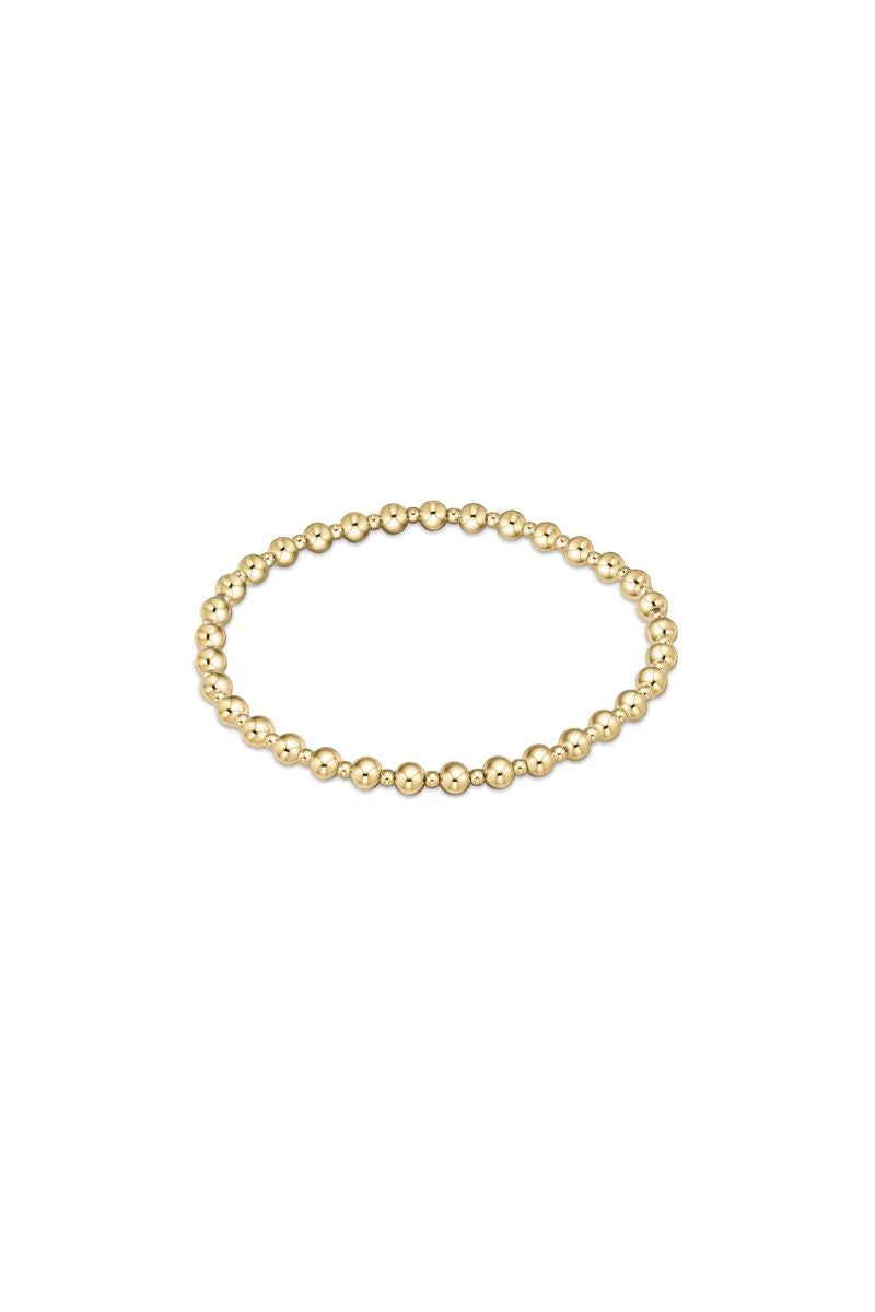 enewton Classic Grateful Pattern 4mm Bead Bracelet Gold