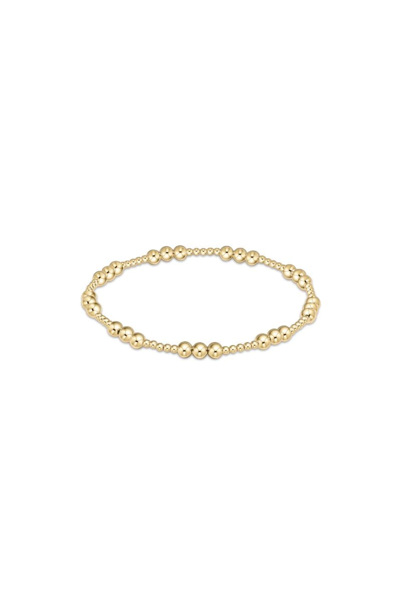 enewton Classic Joy Pattern 4mm Bead Bracelet Gold