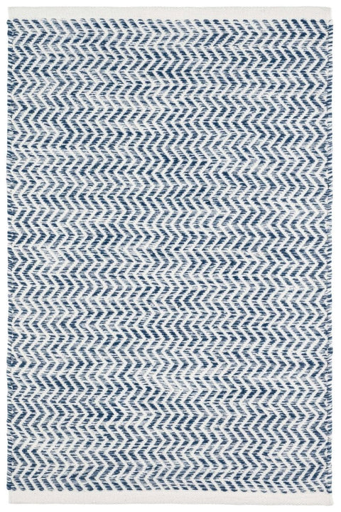 Dash & Albert Coastal Blue Handwoven Indoor/Outdoor Rug 2x3