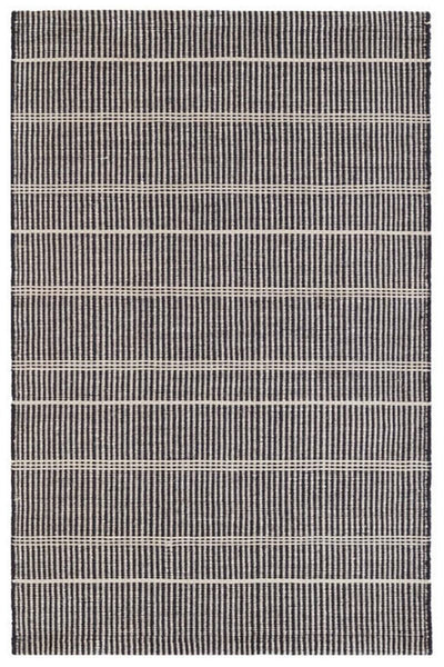 Dash & Albert Samson Black Handwoven Indoor/Outdoor Rug 2x3