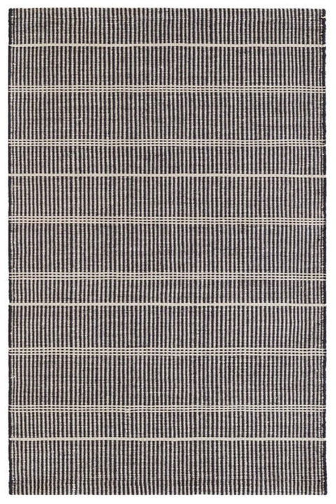 Dash & Albert Samson Black Handwoven Indoor/Outdoor Rug 2x3