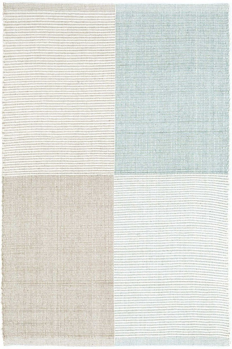 Dash & Albert Bo Blue Handwoven Cotton Rug 2X3