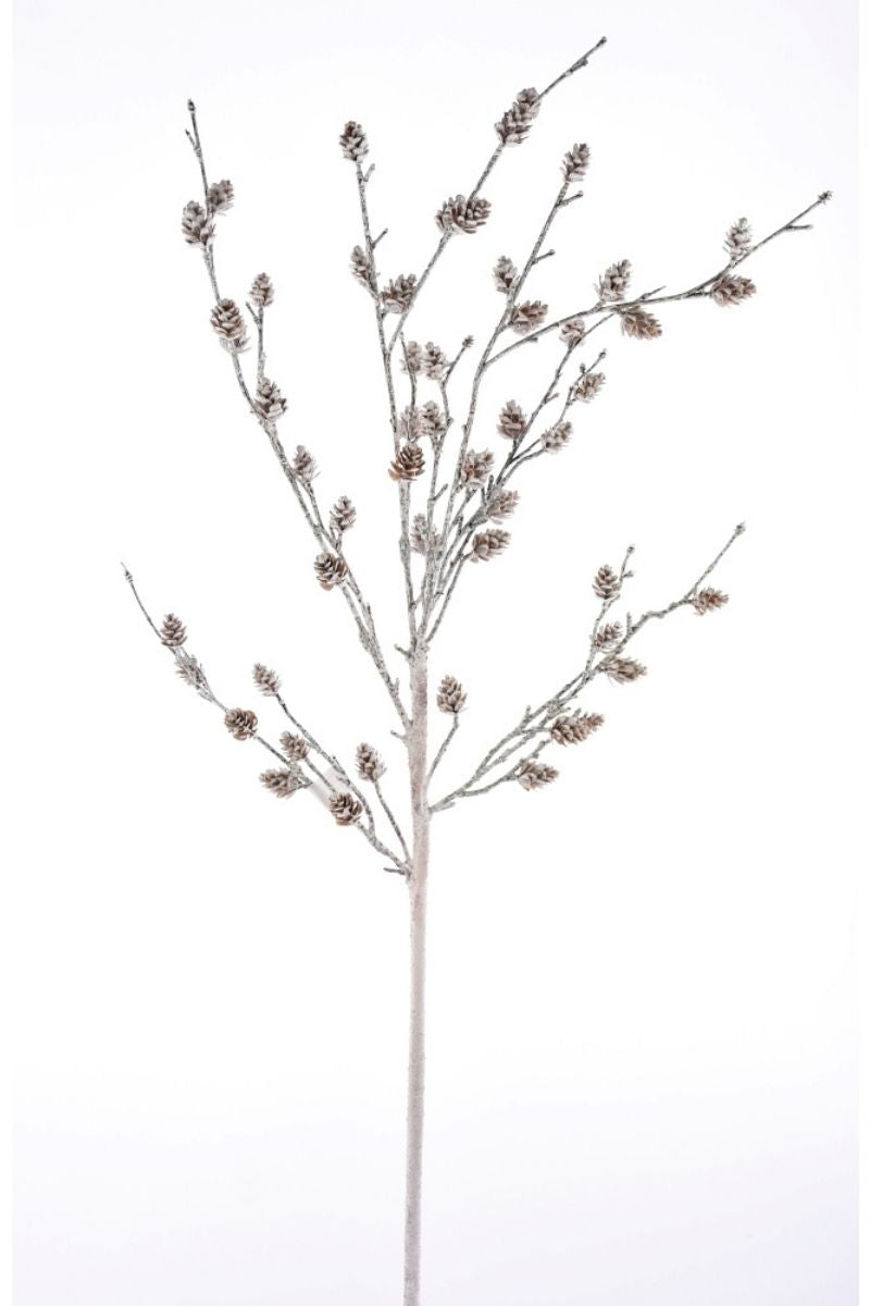 Faux Birch Cone Spray 32" Natural