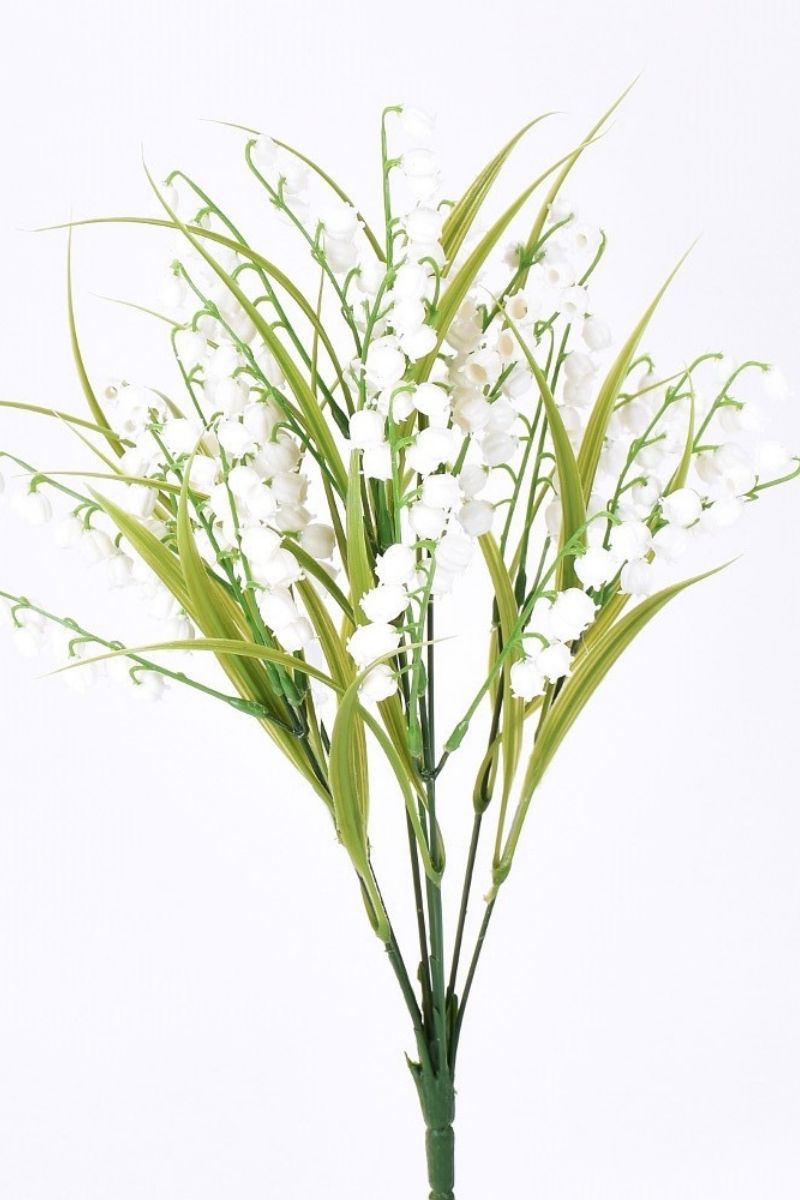 SILK LILY OF VALLEY BUSH 28"