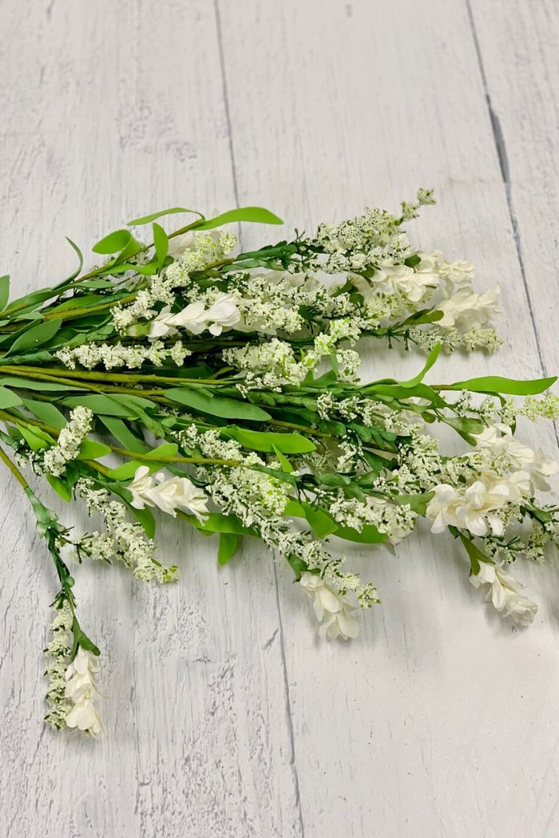 SILK, MIXED BLOSSOM BUSH 22"