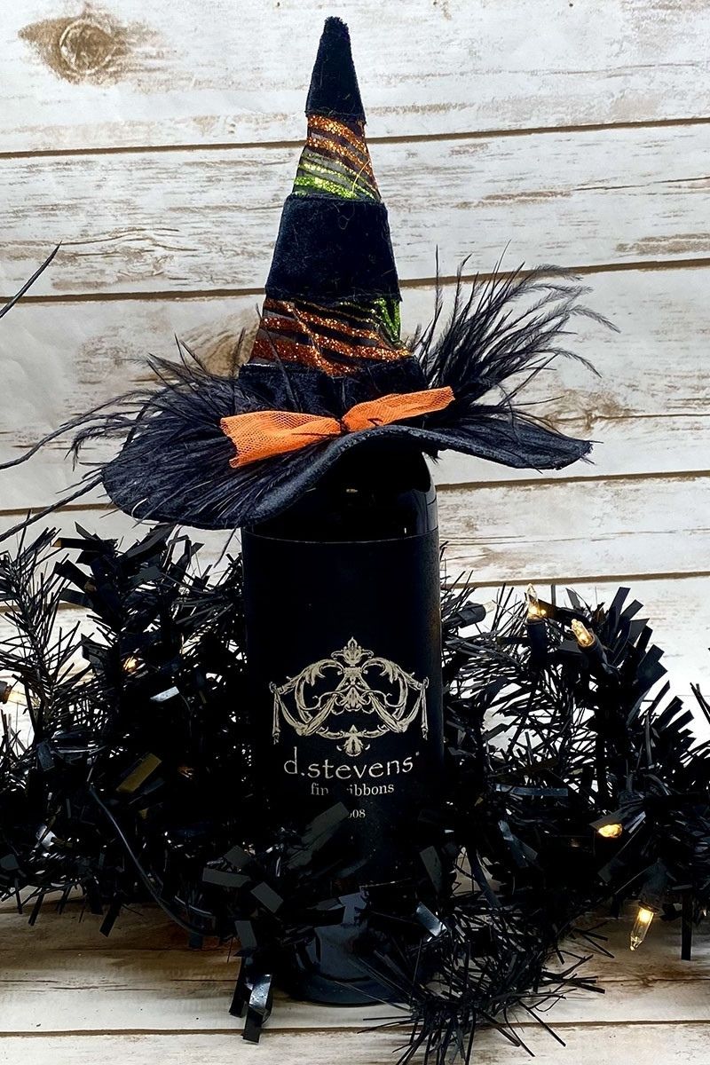 Witch Hat Wine Bottle Topper 7"
