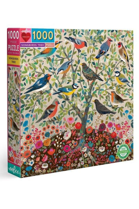 Pieces and Love Songbirds Tree Puzzle 1000 Pieces