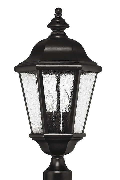 Walpole Edgewater Post Mount Lantern Black Small