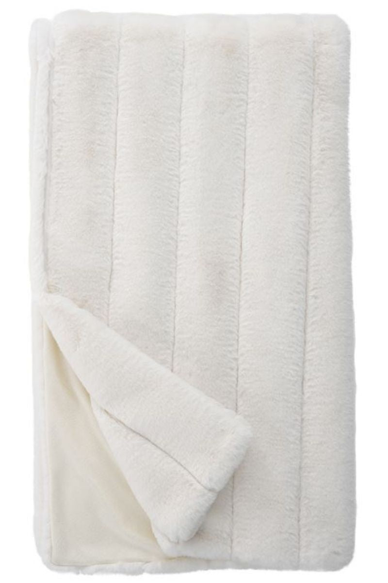 Fabulous Furs Faux Fur Posh Throw Ivory