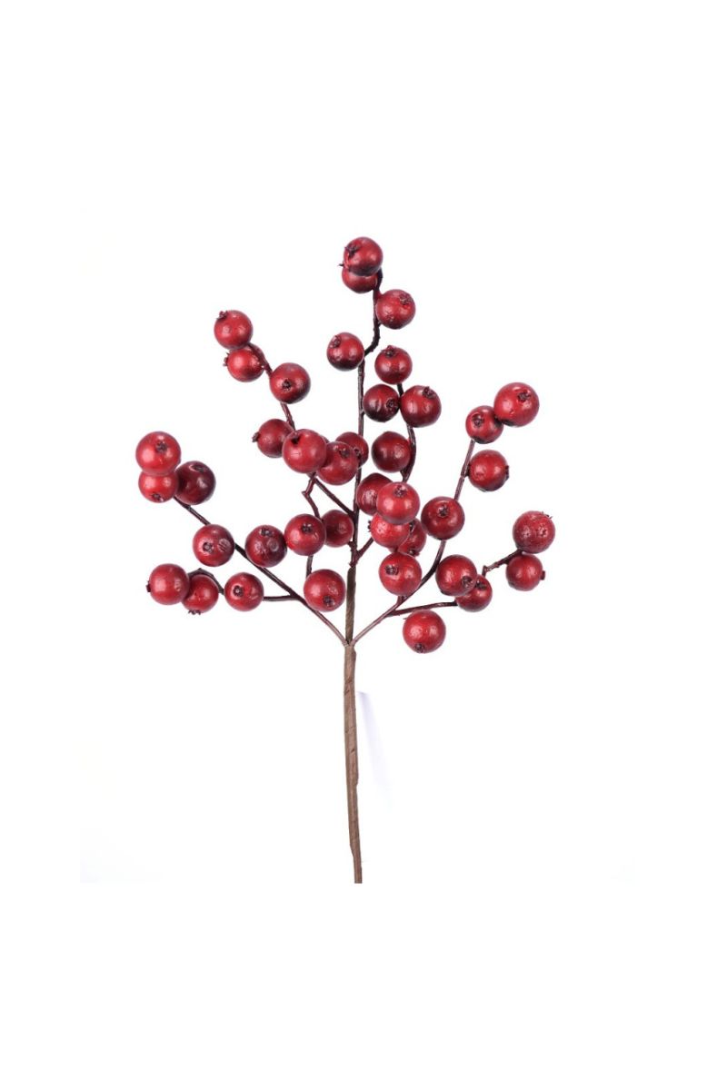 Faux Crabapple Pick 12" Cranberry Mix