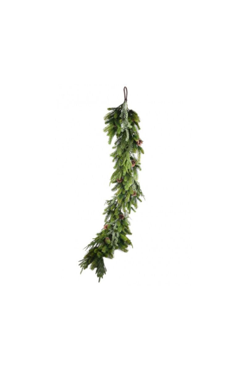 Faux Norfolk, Spruce & Juniper Garland 6' Green