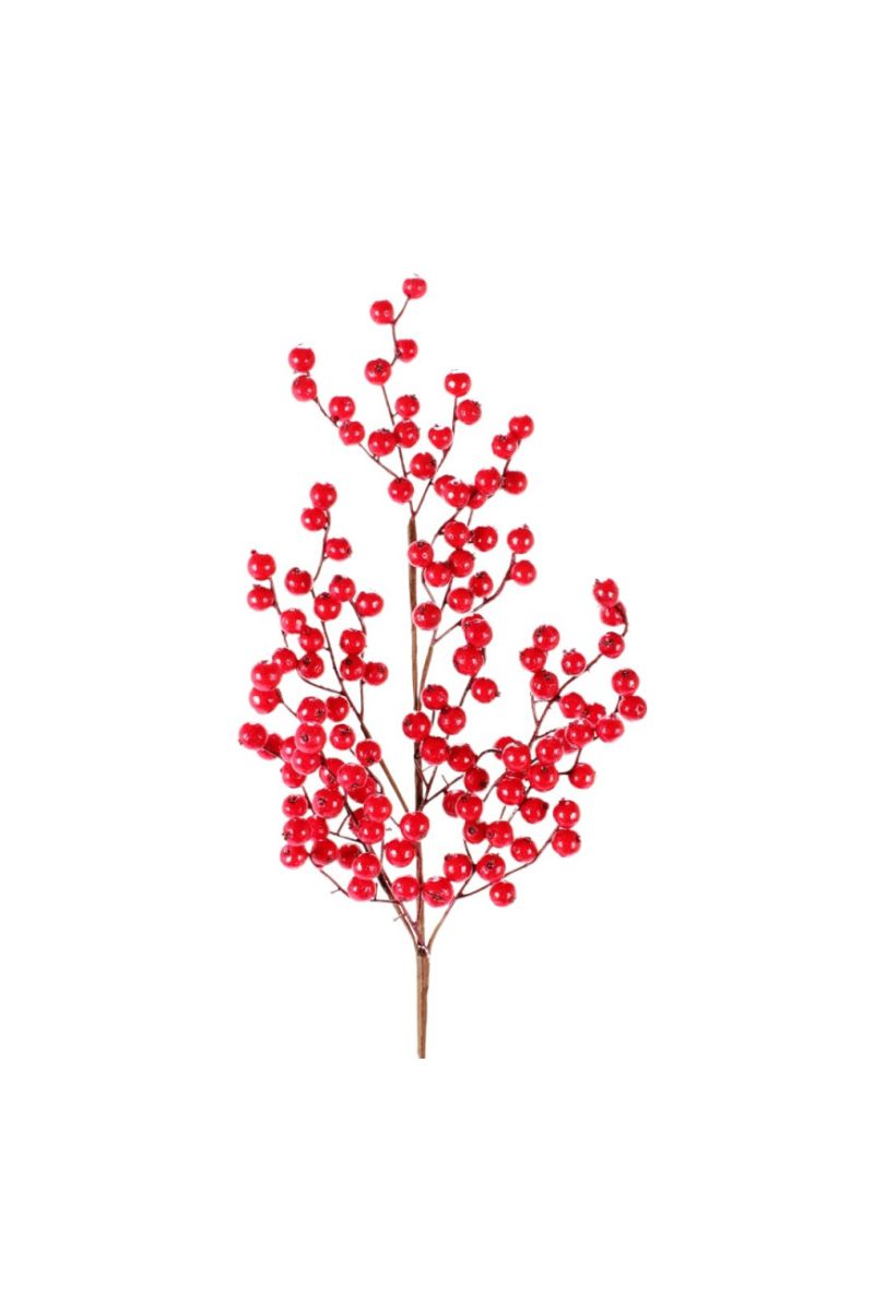 Faux Weather Resistant Crabapple Spray 30" Red