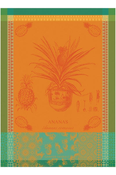 Garnier-Thiebaut Ananas En Pot Jaune Soleil Towel