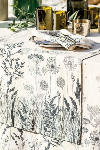 Garnier-Thiebaut Escapades Sepia Tablecloth 61" x 61"
