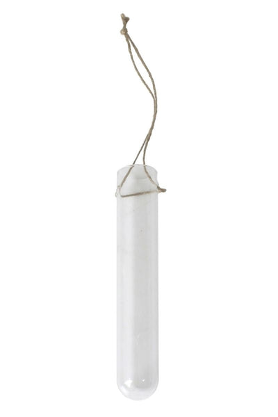 VASE, HANGING GLASS TUBE, MD