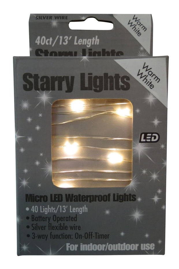 Micro Lights Battery Operated 40 Lights Warm White