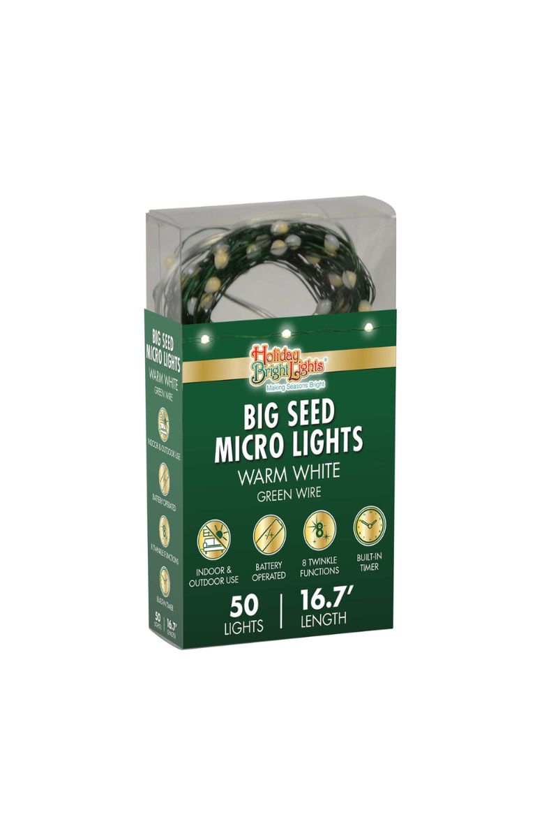 Big Seed Battery Operated 50 Lights Warm White