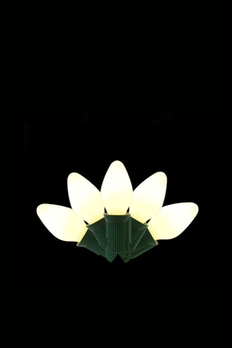 Classic Light Set C7 25 Lights Ceramic White