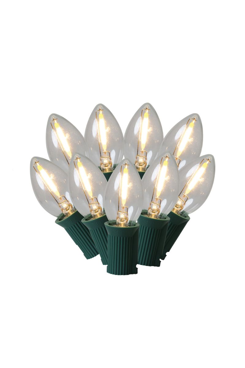 Classic Light Set C7 25 Lights Transparent Warm White