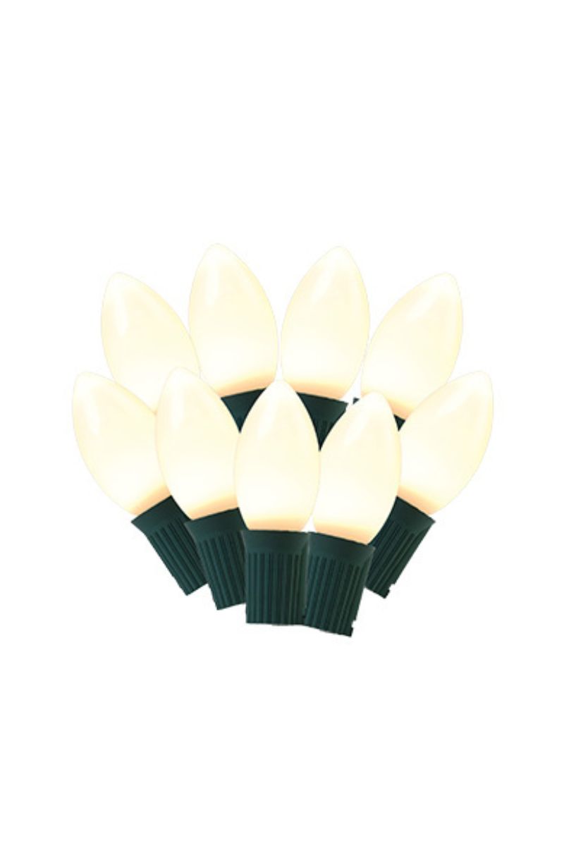 Classic Light Set C9 25 Lights Ceramic White