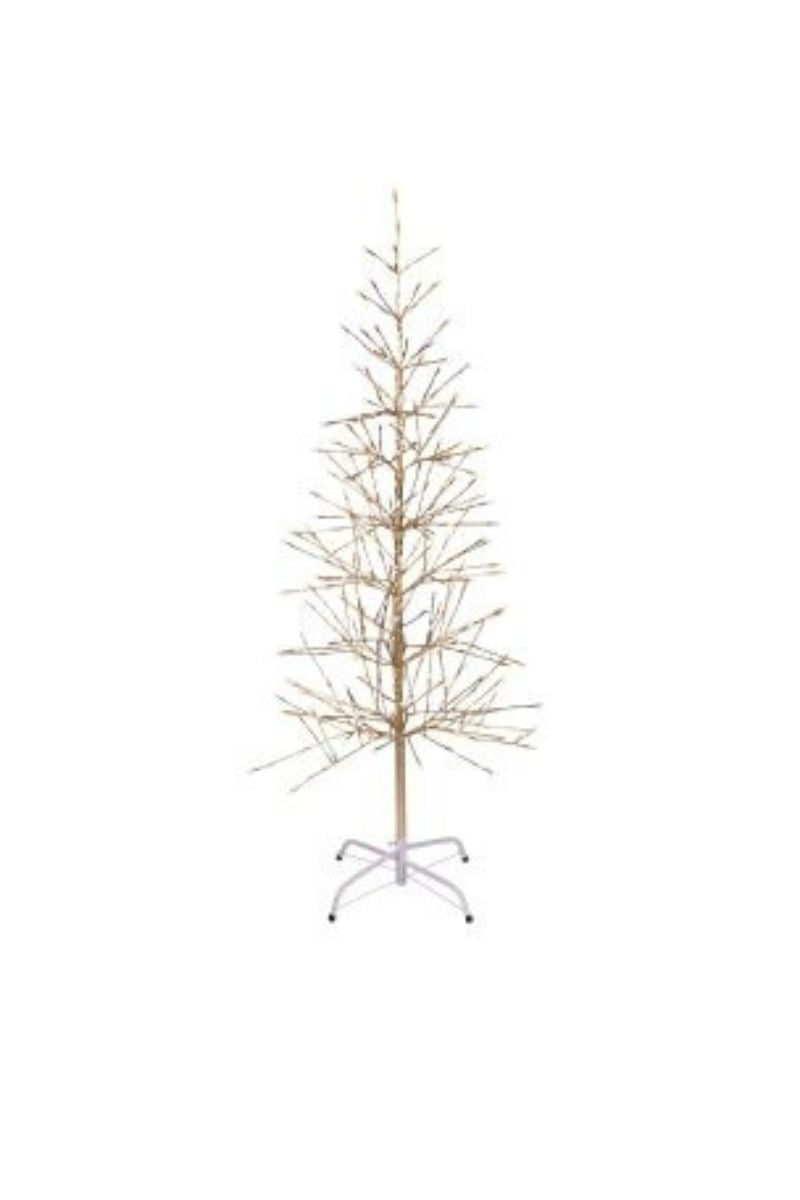 Double Birch Tree  4' Champagne Twinkle Lights
