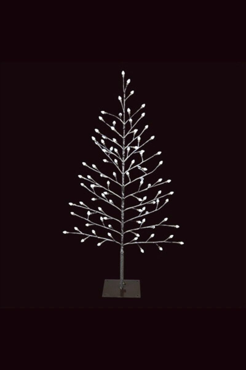 Flat Stick Tree 4' Brown/Pure White Twinkle