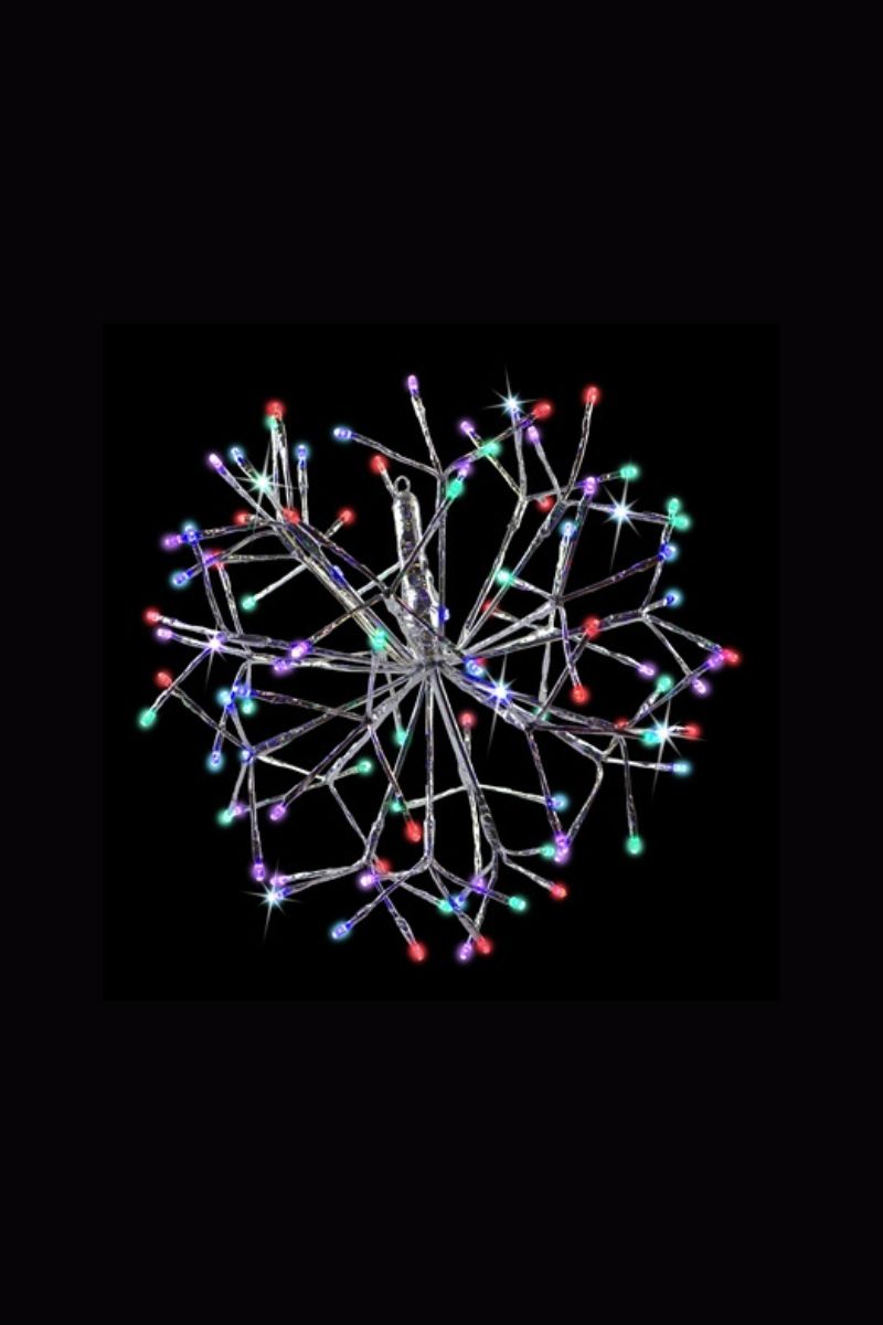 Shimmering Sphere 16" Silver/Multi Twinkle