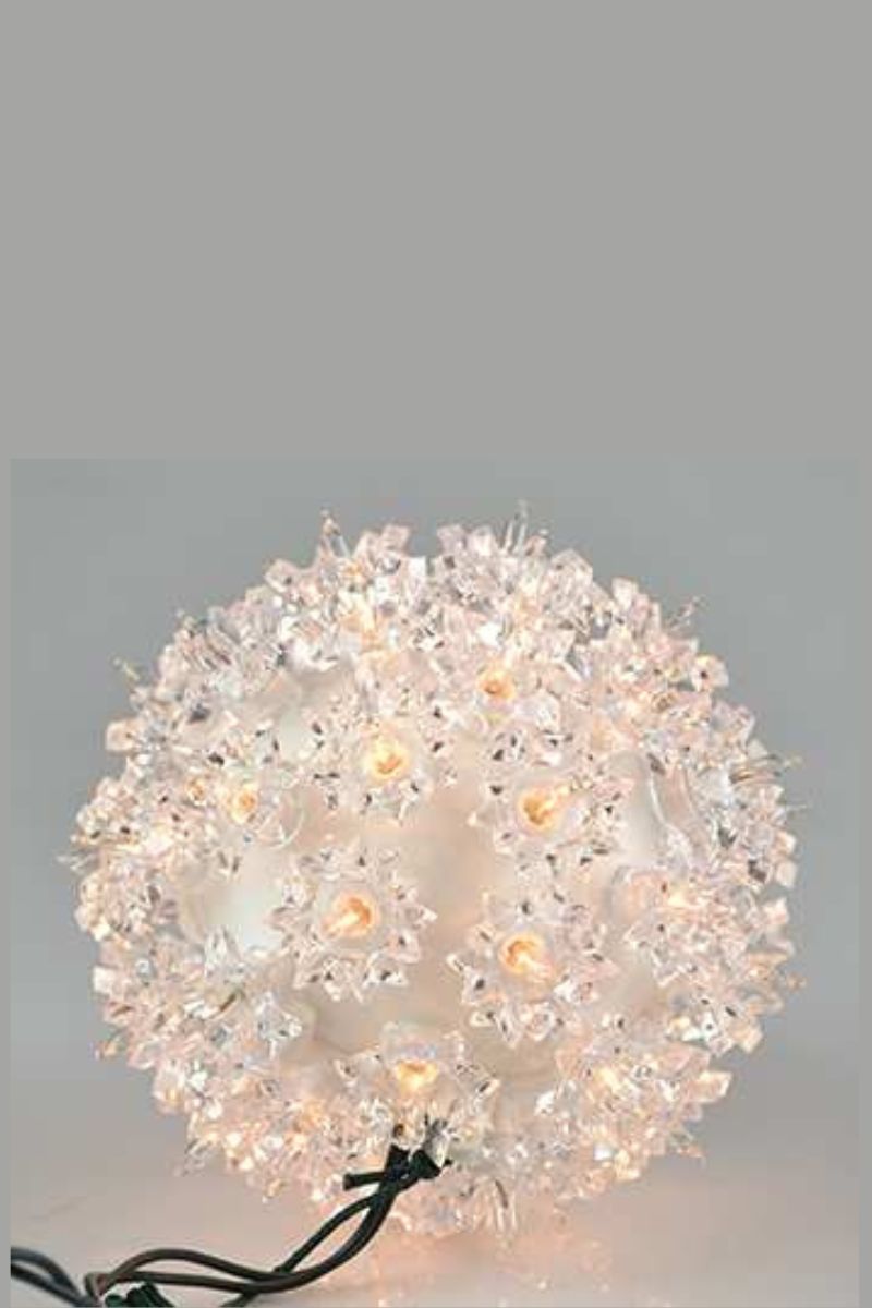 Sphere 50 Lights 6" Clear Twinkle