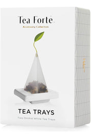 Tea Forte Tea Trays Orchid White Set of 2
