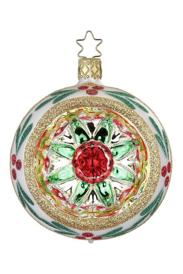 Inge Ornament Mistletoe White 3.2"