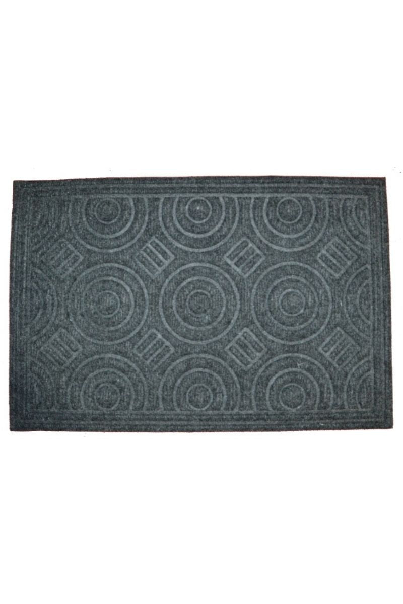 Circle Doormat 24"x16" Gray