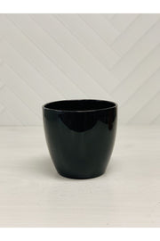 POT COVER BLACK GLOSSY  7.5"