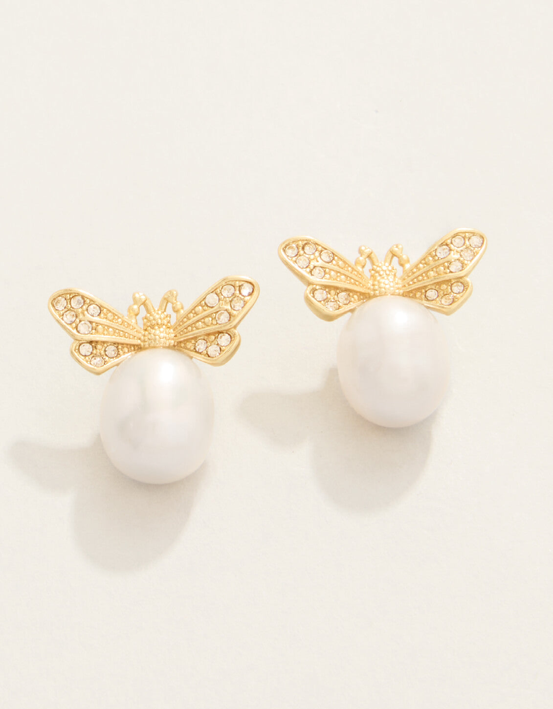 Spartina Vintage Bee Bauble Stud Earrings Pearl