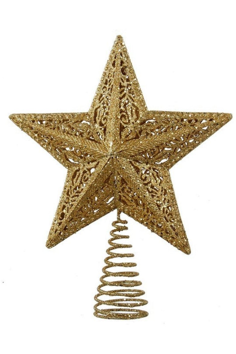 Gold Leaf Un-Lit Star Treetop 10"