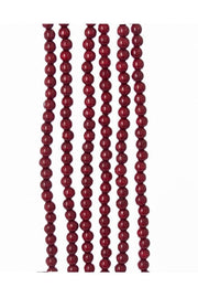 Wood Bead Garland 9' Burgundy