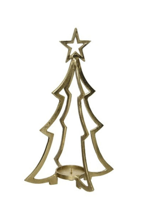 CANDLHLDR TLT METAL XMS TREE