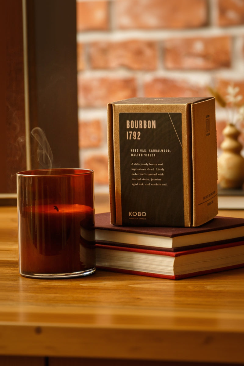KOBO Bourbon 1792 Woodblock Candle 15 oz