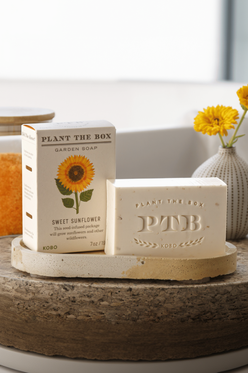 Kobo Sweet Sunflower Plant The Box Bar Soap