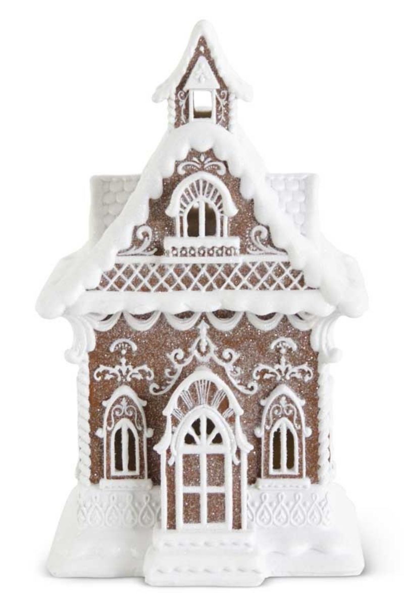 GINGERBRD HSE LED GL BRN 13.75