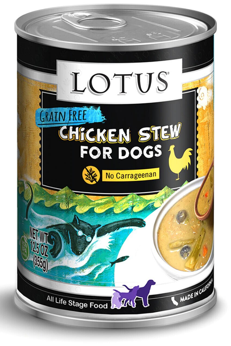 Lotus Grain Free Chicken Stew Canned Dog Food 12 oz