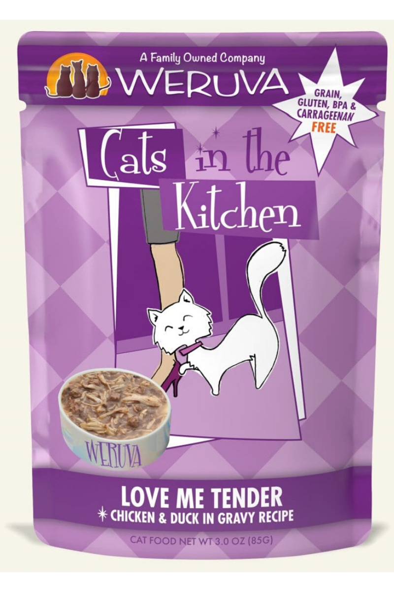 Weruva Cats In The Kitchen Originals Lover me Tender Chicken & Duck in Gravy Pouch 3 oz