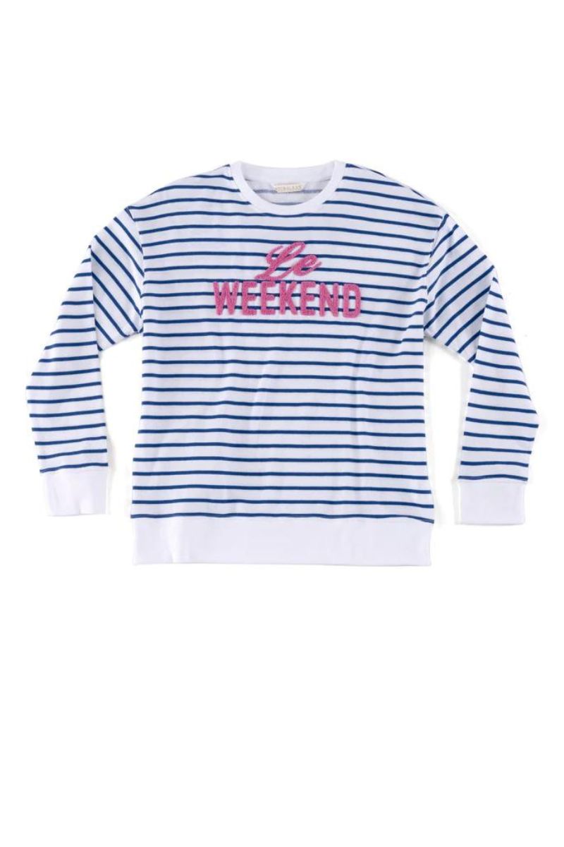 Shiraleah "Le Weekend" Sky Sweatshirt Medium