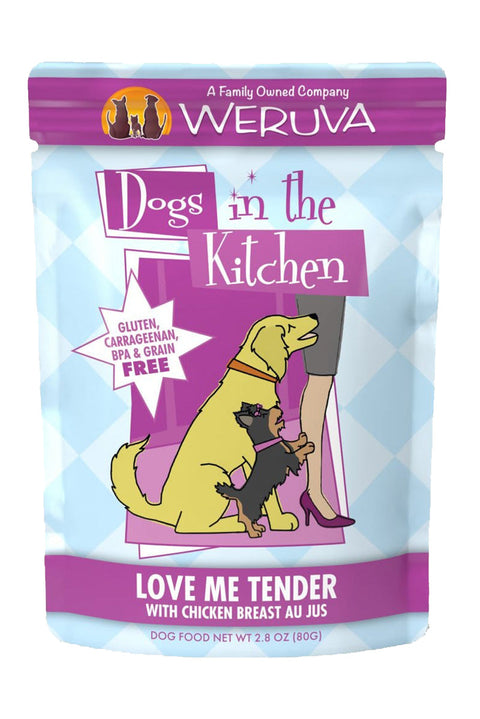 Weruva Dogs In The Kitchen Love Me Tender with Chicken Breast Au Jus Pouch 2.8 oz