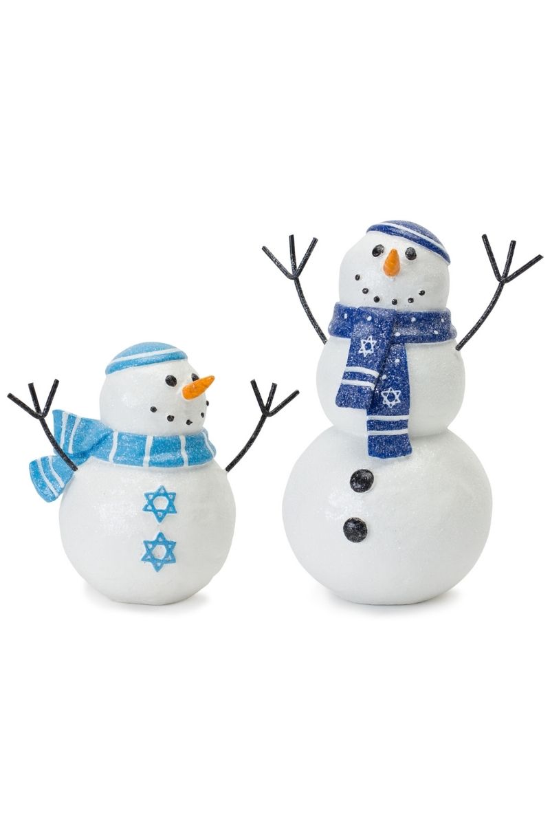 HANUKKAH SNOWMEN SET/2 5.75"