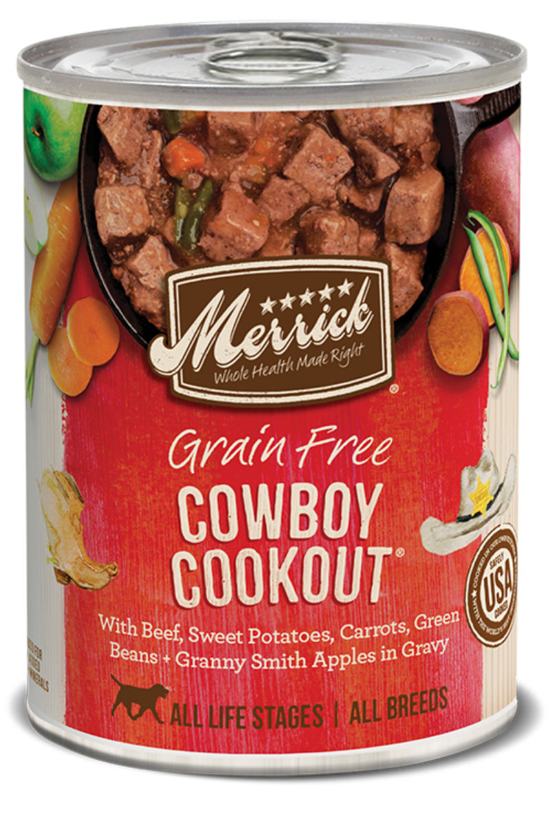 Merrick Grain Free Cowboy Cookout Morsels Wet Dog Food 12.7 oz