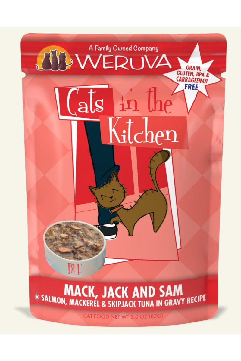 Weruva Cats In The Kitchen Originals Mack Jack Sam Pouch 3 oz Chalet